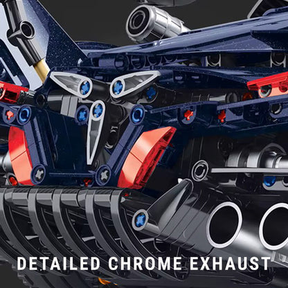 Trilumity Building Block Set: 1:8 Apollo Ie Hypercar — Midnight Edition | Starry Blue Exterior (3656Piece)