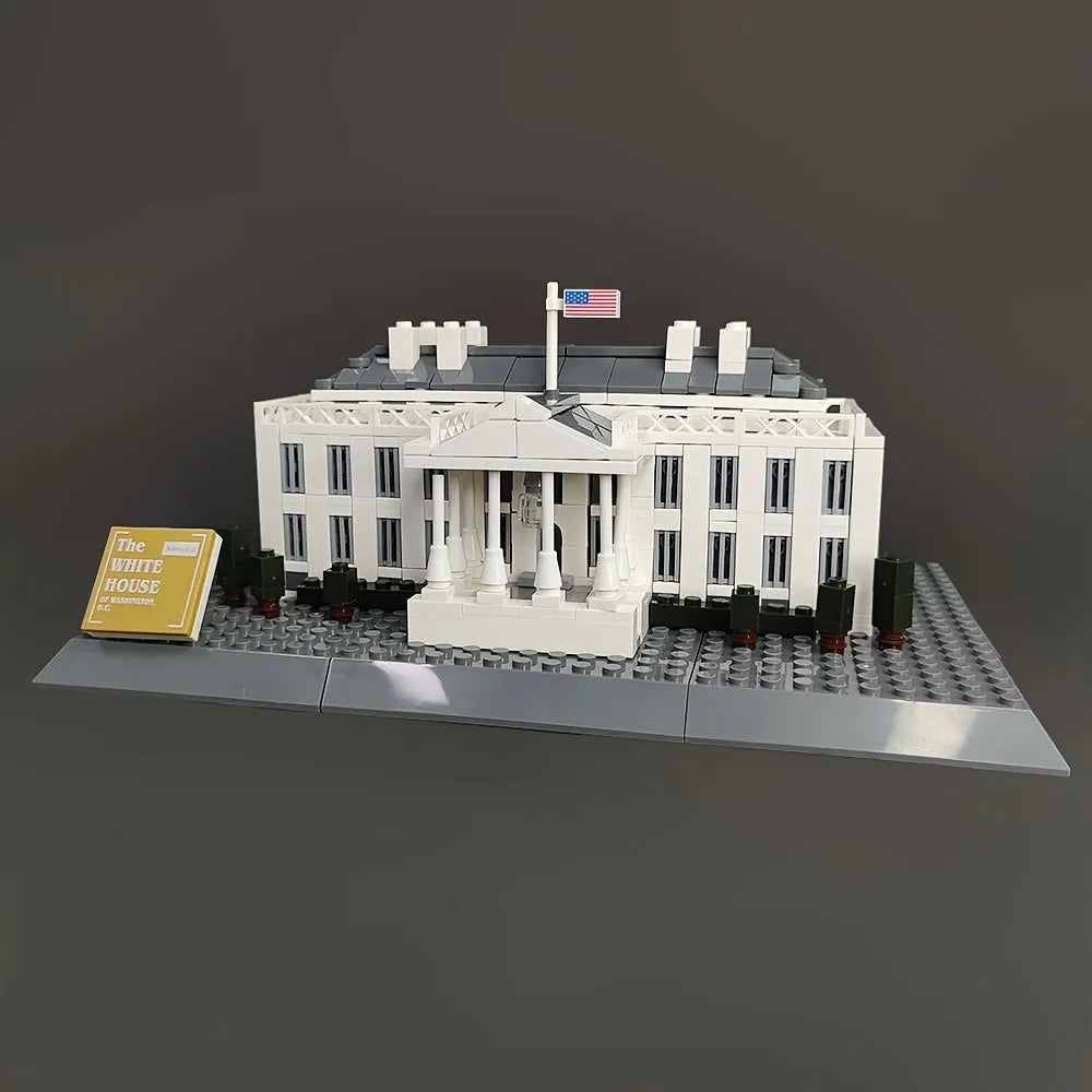 Wange MOC Building Block Set: 7018 White House Skyline, Model 4214