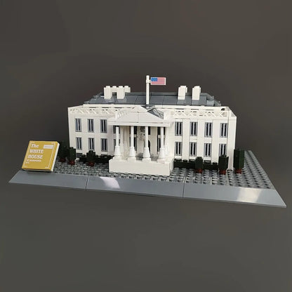 Wange MOC Building Block Set: 7018 White House Skyline, Model 4214