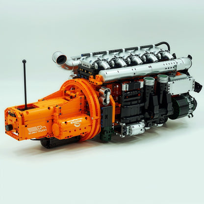 Trilumity Motorized Building Block Set: Scania Inline-6 Truck Engine (3236-Piece)