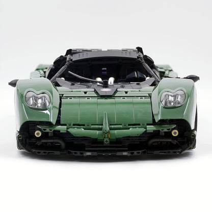 Trilumity Building Block Set: 1:8 Pagani Utopia Custom Avocado Green Paint – The Ultimate V12 Italian Hypercar (4688-Piece)