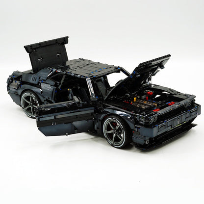 Trilumity Building Block Set: 1: 8 Dodge Challenger, Black Samurai Customized Version (3300+Piece)