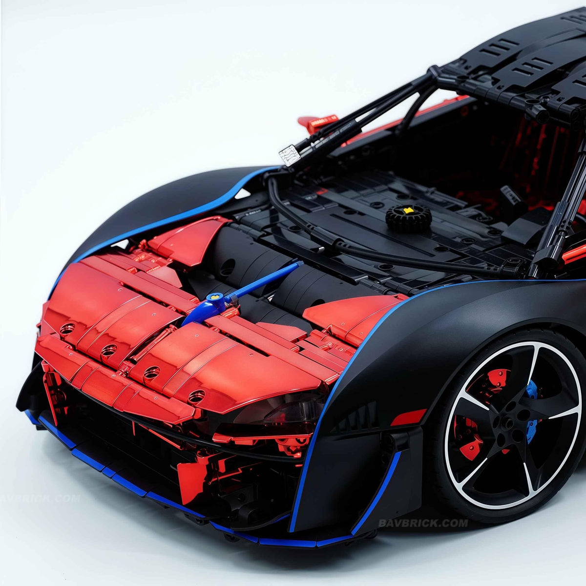 Trilumity Motorized Building Block Set: 1: 8 Woking Hypercar Track Focus, Aerodynamic Brilliance, Mirror Customized Edition (3862-Piece)