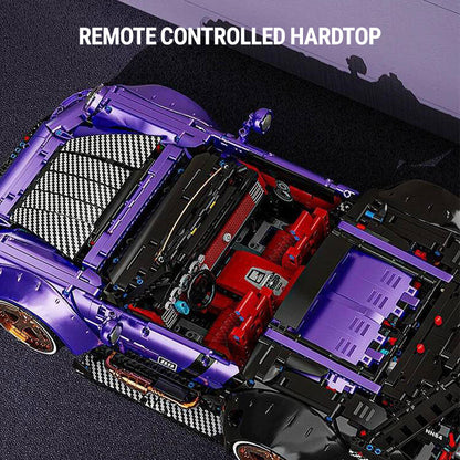 Trilumity Motorized Building Block Set: The Ultimate Widebody Porsche 964 RWB, Widebody German Coupe (3950-Piece)