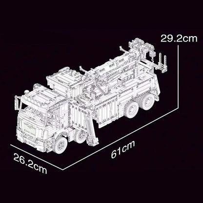 Trilumity Fire & Rescue Truck Building Block Set, 1:8 Scale, Remote Control, 4,883-Piece