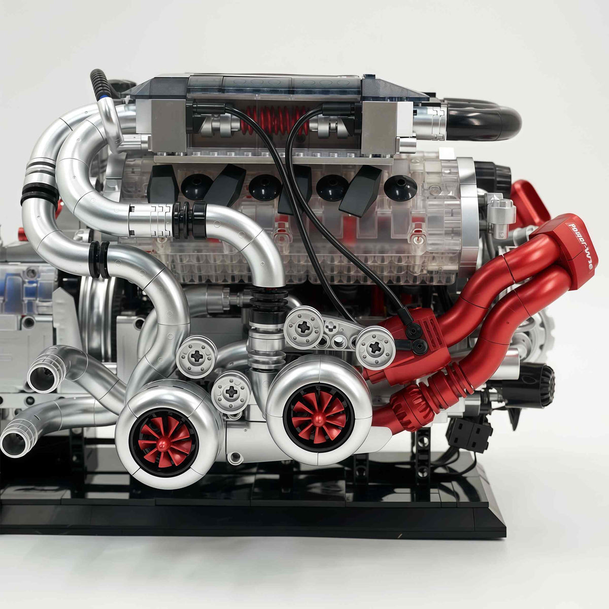 Trilumity Building Block Set: Large W16 Engine | French 16-Cylinder Engine Set (2520-Piece)
