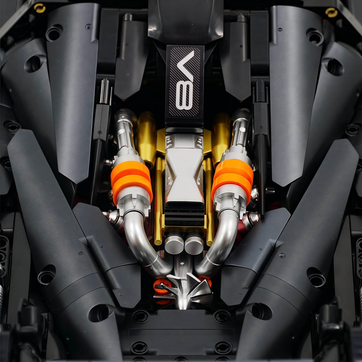 Trilumity Motorized Building Block Set: 1:8 McLaren Senna Black Knight Hypercar Limited Edition (3803-Piece)
