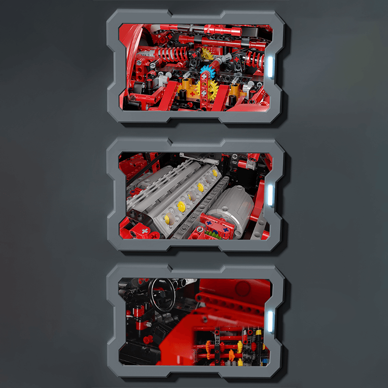 Trilumity Building Block Set: 1:8 Rosso Edition Italian Red Hypercar (4301Piece)