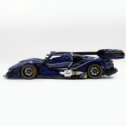 Trilumity Building Block Set: 1:8 Apollo Ie Hypercar — Midnight Edition | Starry Blue Exterior (3656Piece)