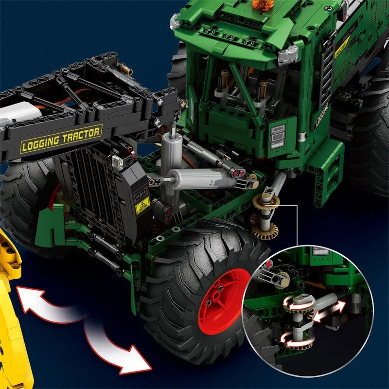 Reobrix MOC Building Block Set: Motorized Log Skidder, Model RE22027