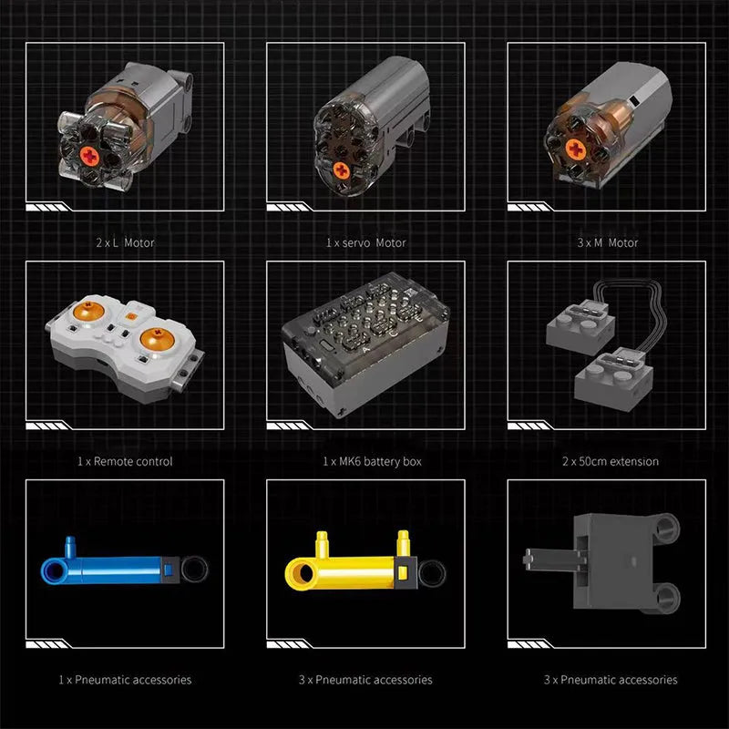 Mould King MOC Motorized Building Block Set: RC Jeep Wrangler SUV Car, Model K13184
