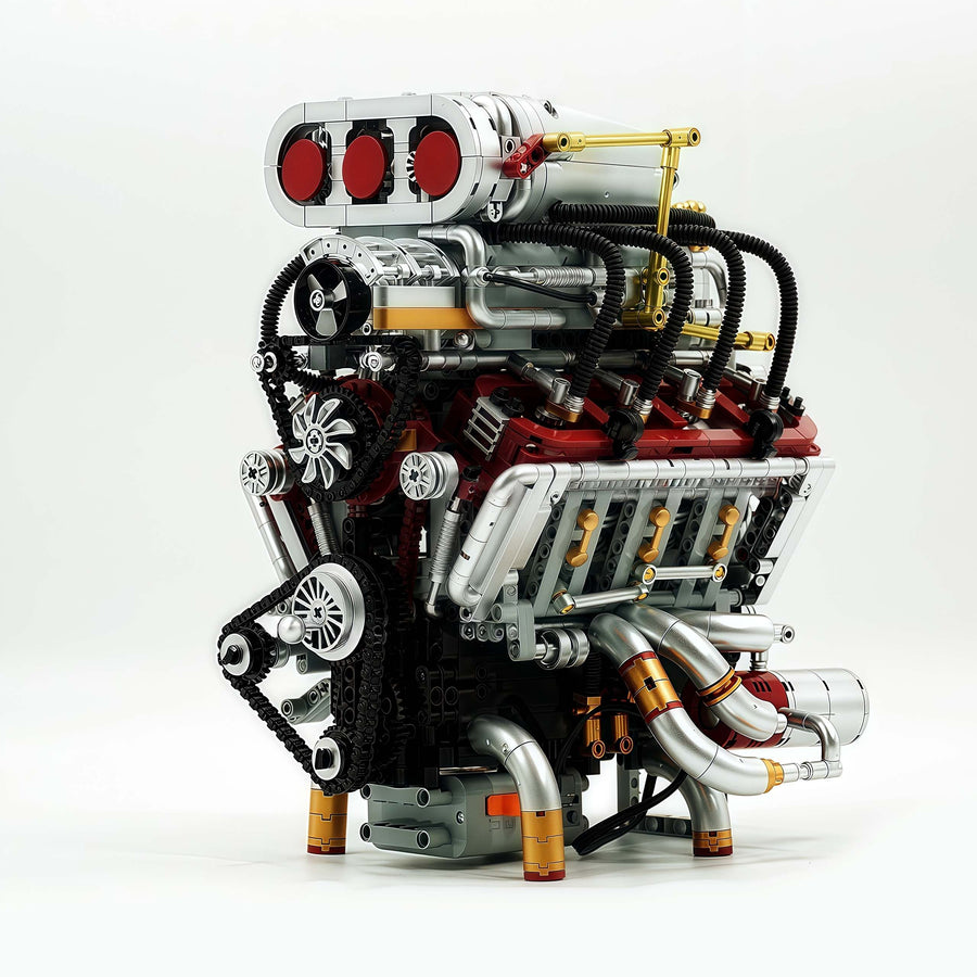 Trilumity Building Block Set: Motorised Dodge Hellcat V8 Engine (2347-Piece)