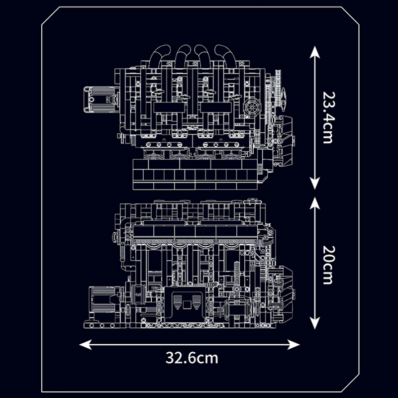 Trilumity Building Block Set: Motorised L4 Gasoline Engine (1787-Piece)