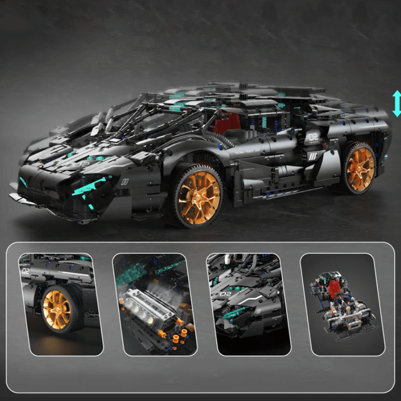 Trilumity Building Block Set: 1:8 Lamborghini Italian V8 Concept Supercar Set (3520-Piece)
