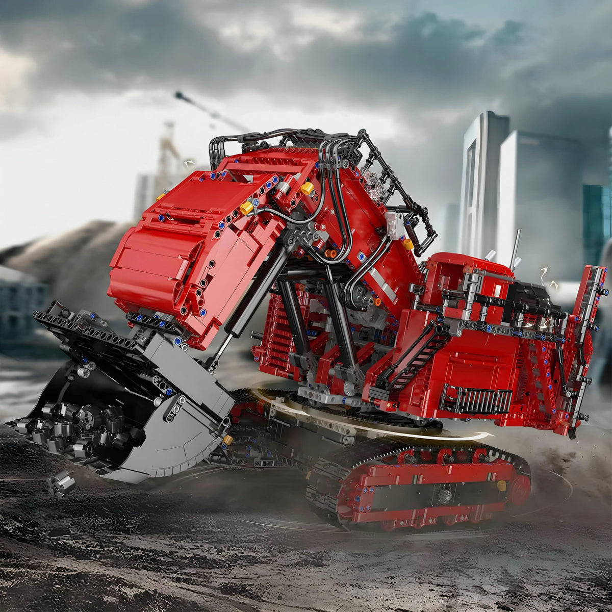 Trilumity Heavy Duty Excavator Building Block Set, Remote Control, 4,767-Piece