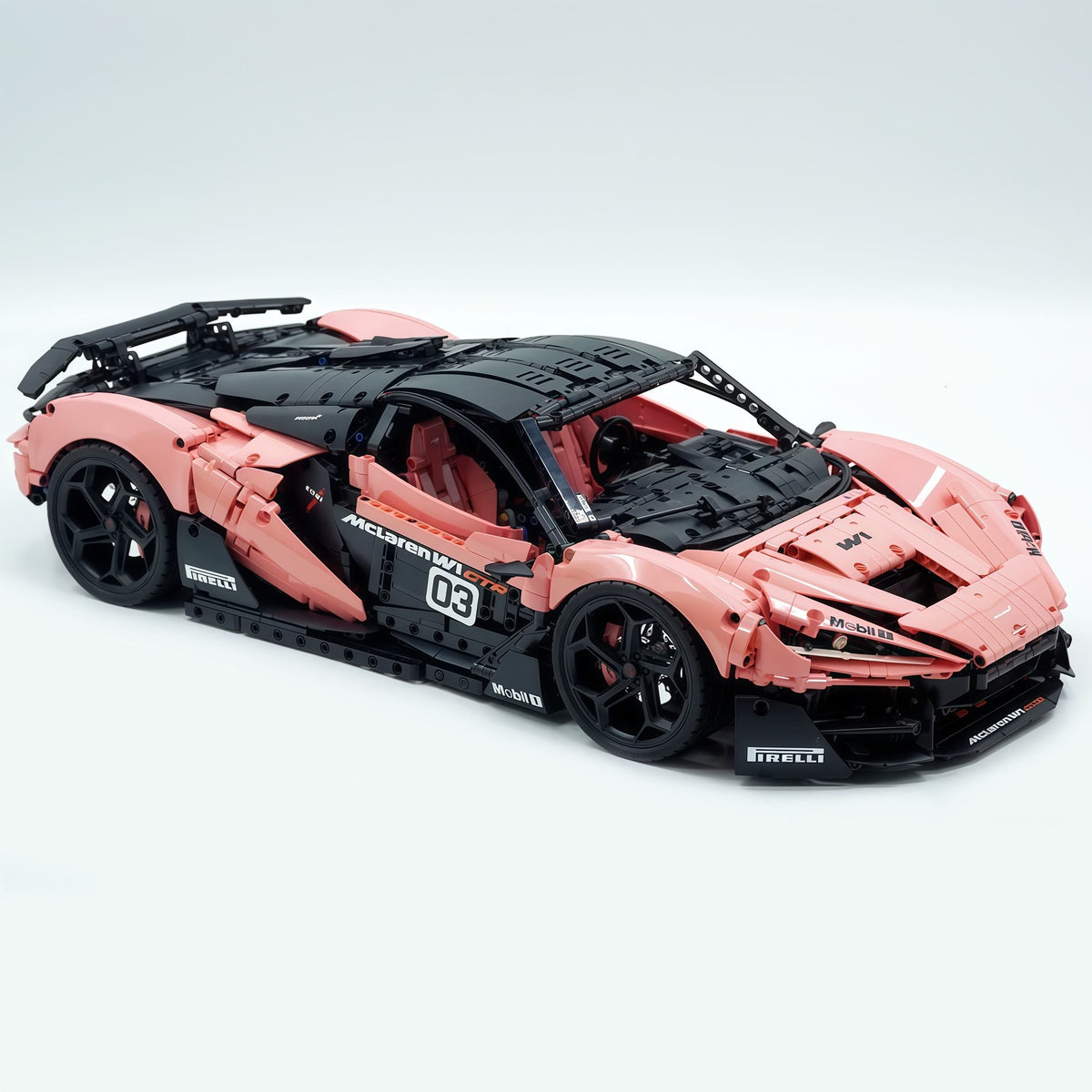 Trilumity Motorized Building Block Set: 1:8 The Ultimate British Woking Hypercar | Misty Rose Custom Edition | Shipped in Original Gift Box