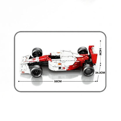 Trilumity Building Block Set: 1:8 McLaren Mp4/6 F1 Racing | 1991 Red & White Grand Prix Championship Livery (2800-Piece)