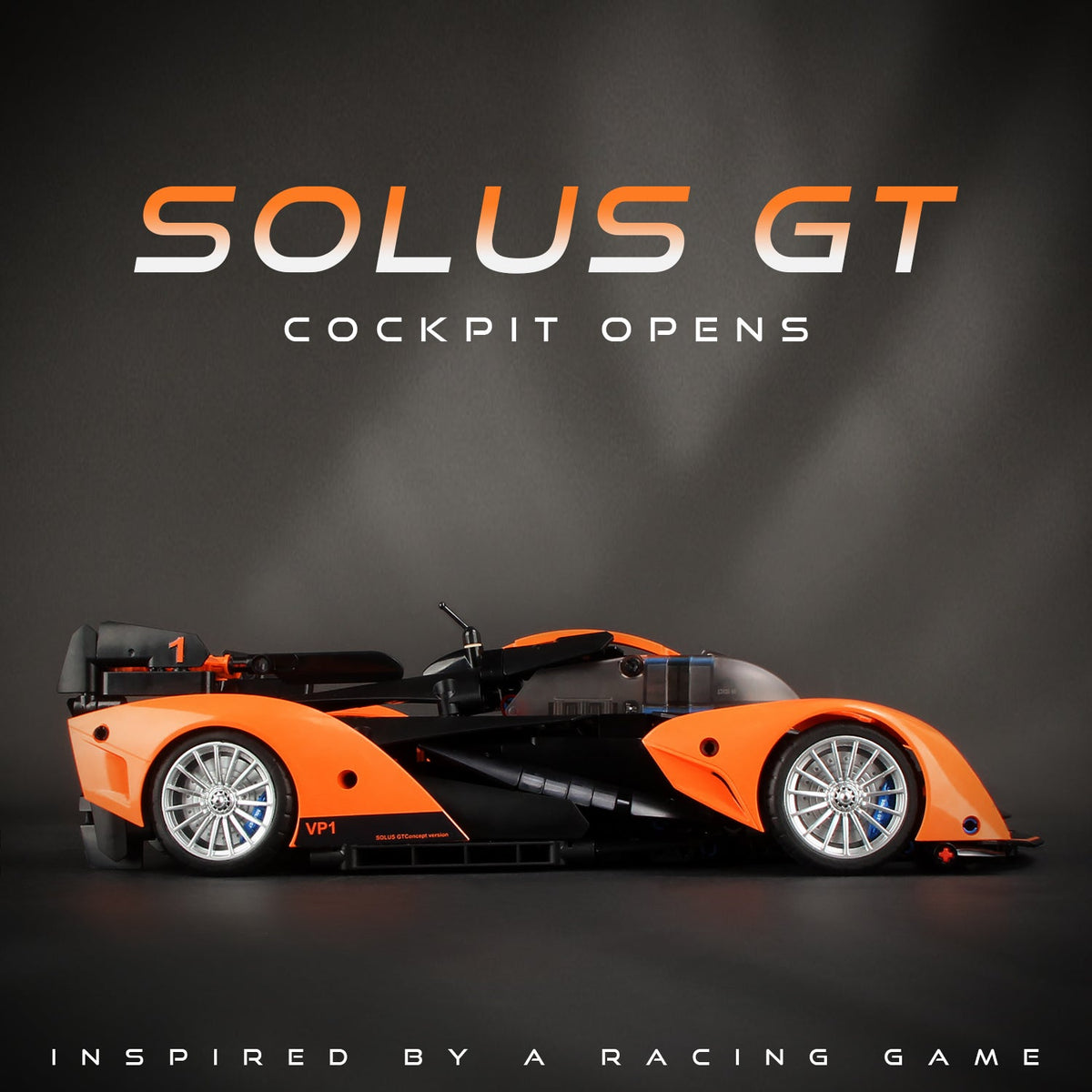 Trilumity Building Block Set: 1:14 British Racing Tech Solus GT Set with Remote Control (817-Piece)
