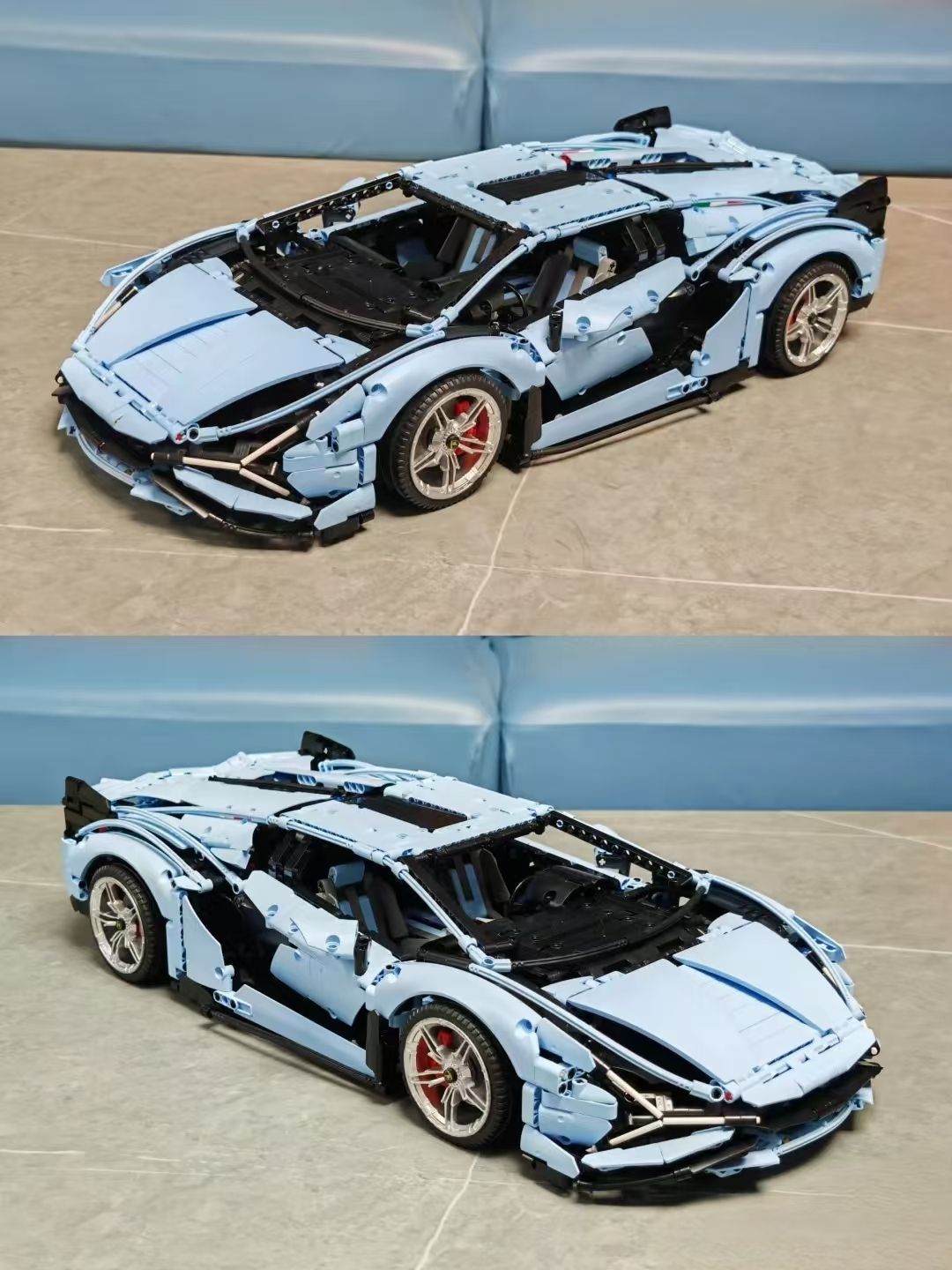 Trilumity Building Block Set: 1: 8 Italian Bull L539 Lightning Hybrid Color Change Special Edition(3696-Piece)