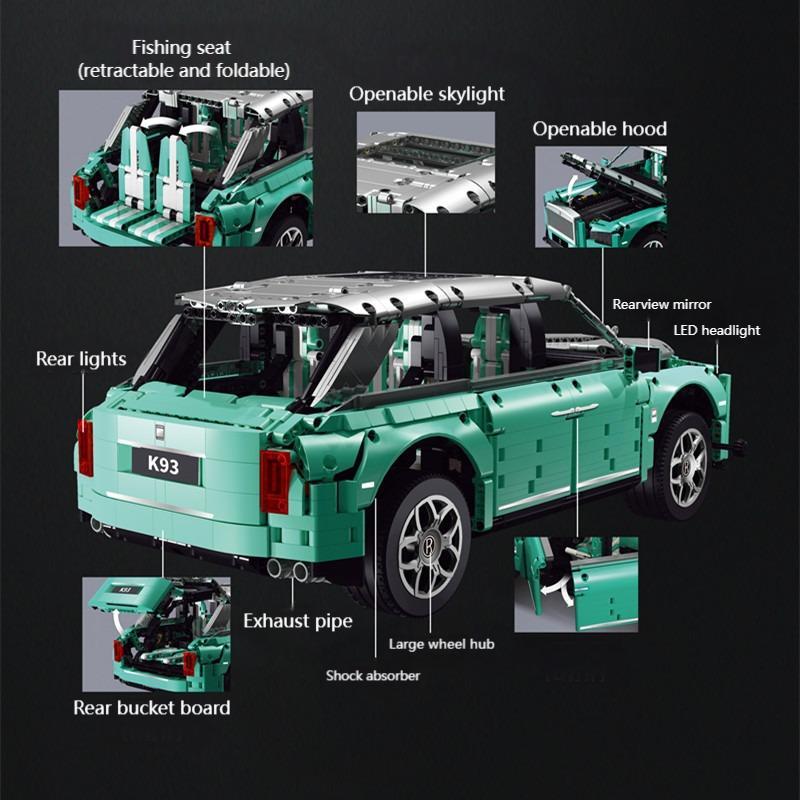 Trilumity Building Block Set: 1:8 Rolls-Royce Cullinan with Remote Concrol | Bavbrick.com