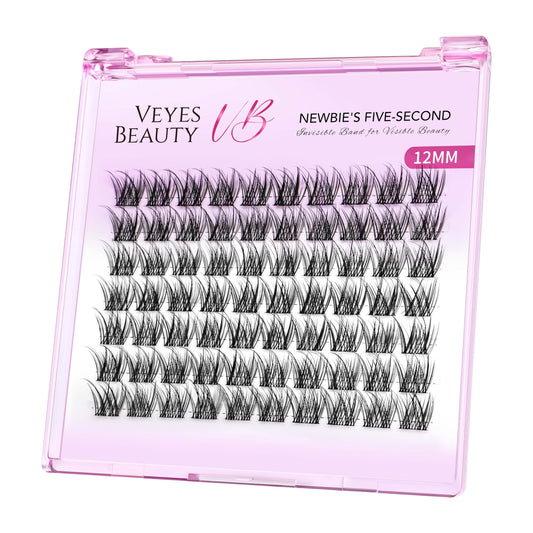 Trilumity Lash Clusters Individual Wispy Faux Mink Fiber - Black False Lashes