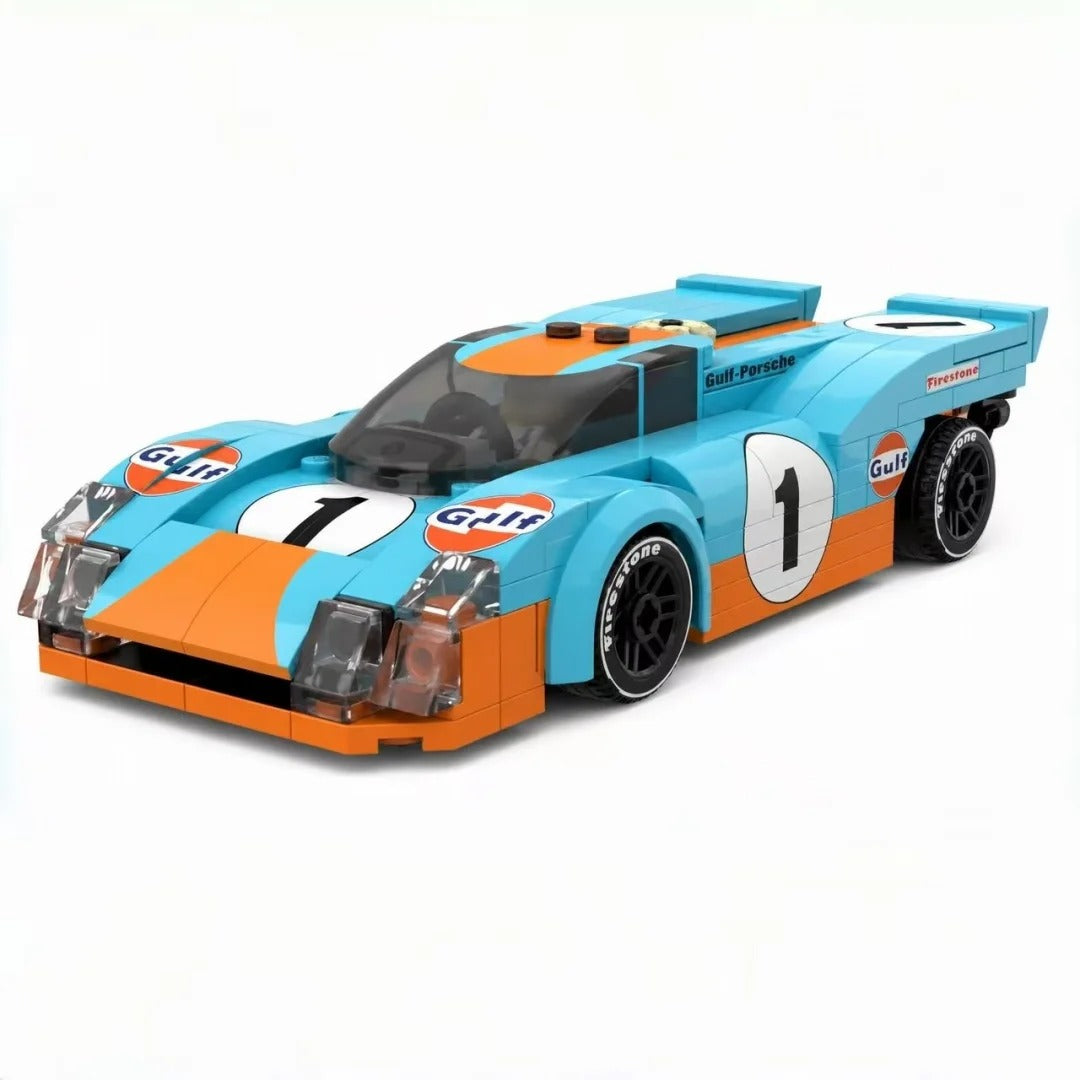 Trilumity Building Block Set: Porsche 917K Gulf | 1970 Daytona 24-Hour Endurance Race Runner-up| 187Piece