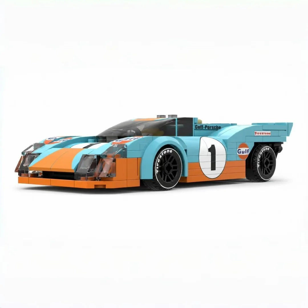 Trilumity Building Block Set: Porsche 917K Gulf | 1970 Daytona 24-Hour Endurance Race Runner-up| 187Piece