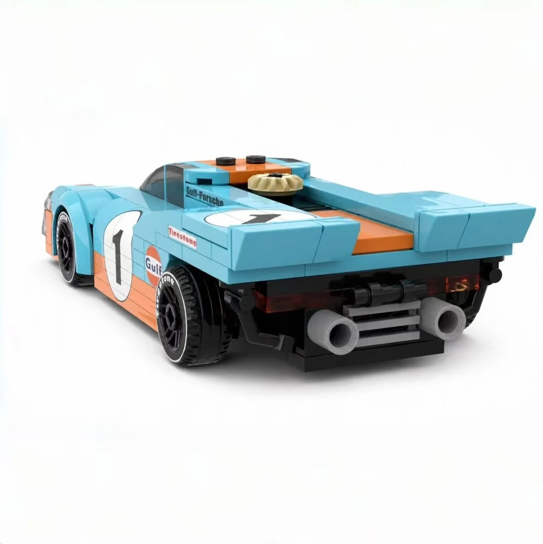 Trilumity Building Block Set: Porsche 917K Gulf | 1970 Daytona 24-Hour Endurance Race Runner-up| 187Piece