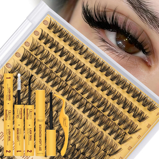 Trilumity Lash Clusters Kit 30D+40D Cat Eye Faux Mink Fiber - Black False Lashes