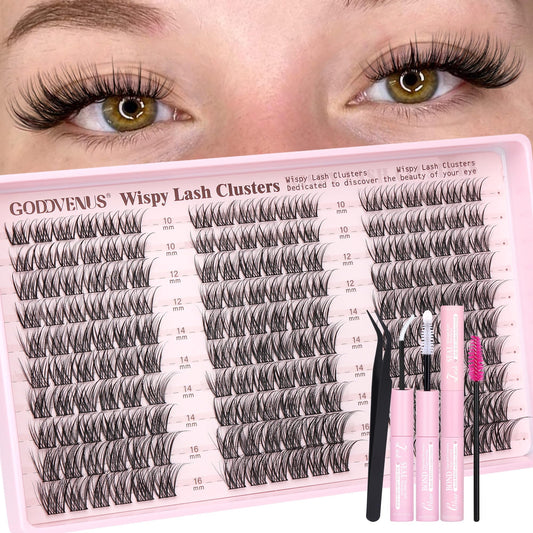 Trilumity Lash Clusters Kit Mascara Wispy Faux Mink Fiber - Black False Lashes