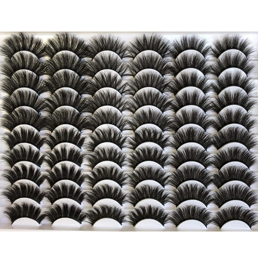 Trilumity Dramatic Pack Faux Mink Wispy Cat Eye Faux Mink - Black False Lashes