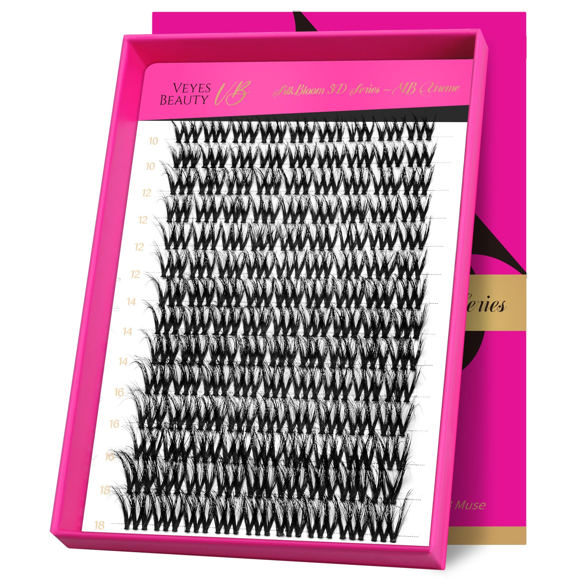Trilumity Lash Clusters Fluffy Wispy Faux Mink - Black False Lashes
