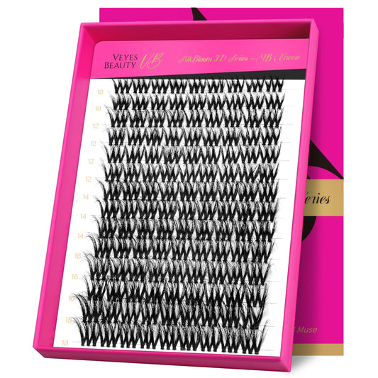 Trilumity Lash Clusters Fluffy Wispy Faux Mink - Black False Lashes