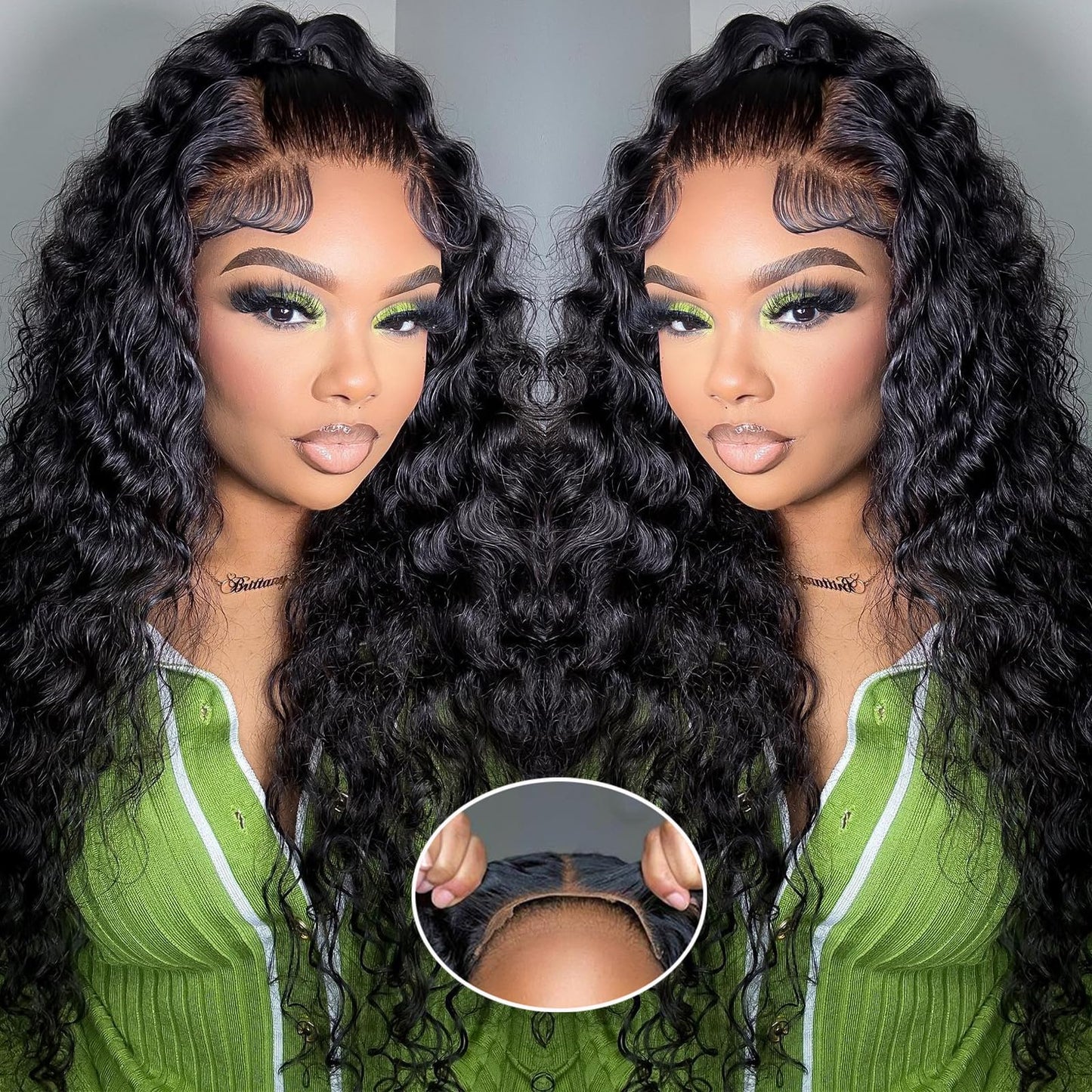 Trilumity Water For Women Water Wave Human Hair - Natural Black Hair Replacement Wig