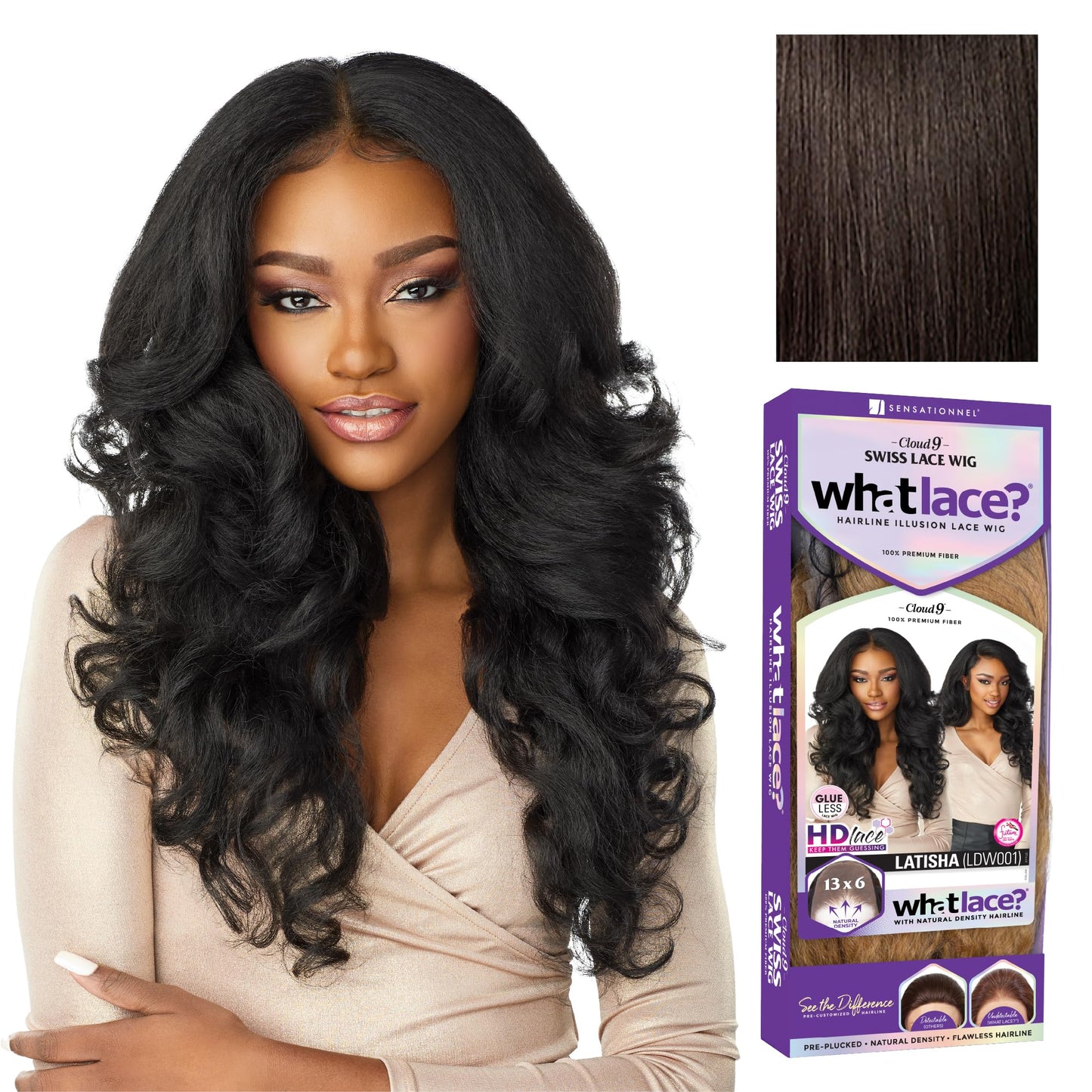 Trilumity HD Lace 13X6 Deep Wave 100% Human Hair - Natural Black Hair Replacement Wig