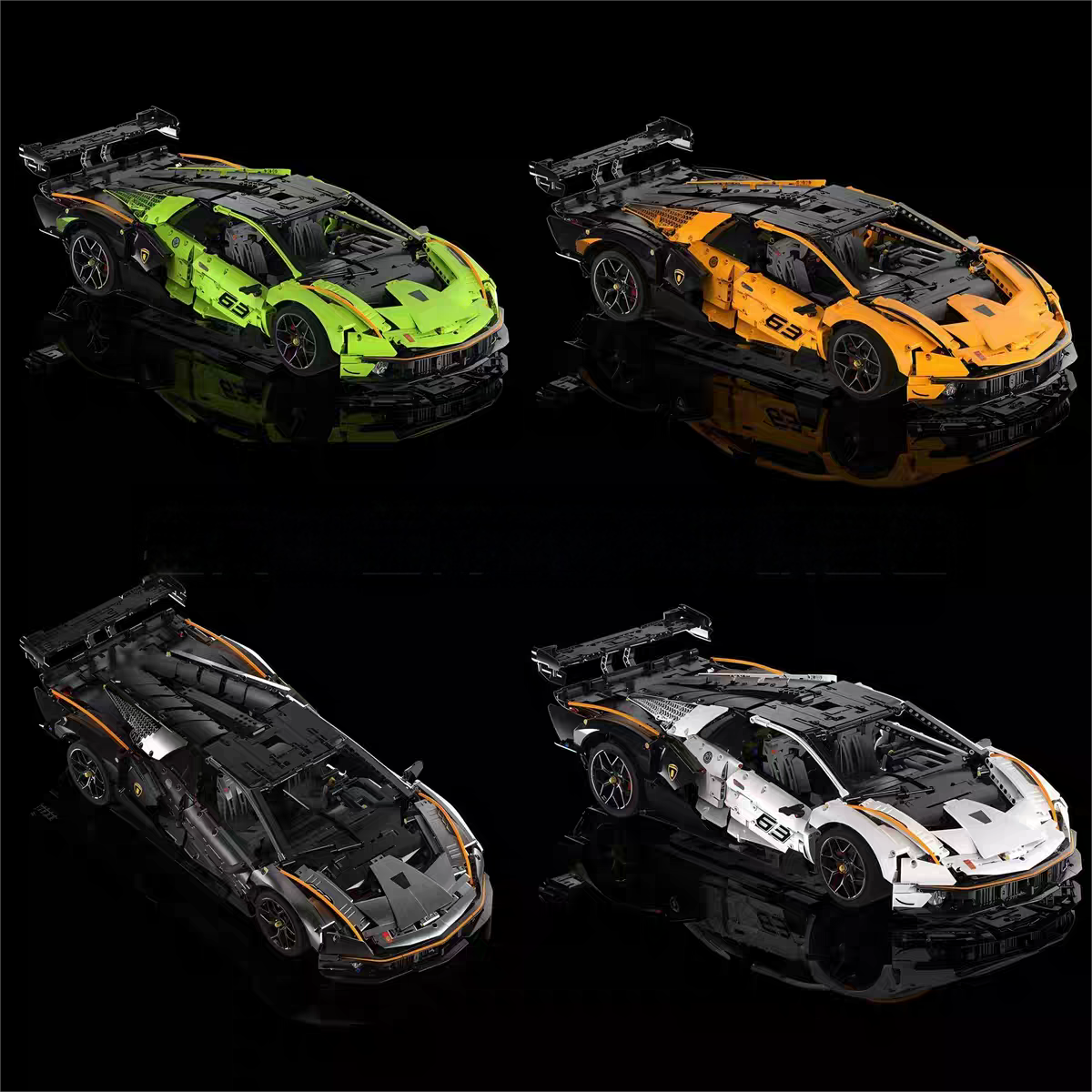 Trilumity Building Block Set: 1: 8 The Ultimate Italian Track-Only V12 Hypercar (4100+Piece)
