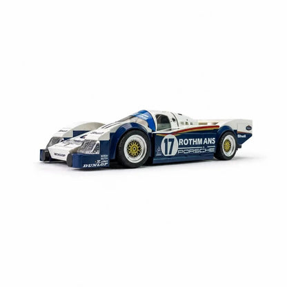 Trilumity Building Block Set: 1:24 Porsche 962C, A Legendary Racing Car of the 1980s | Rothmans Classic Blue and White Livery