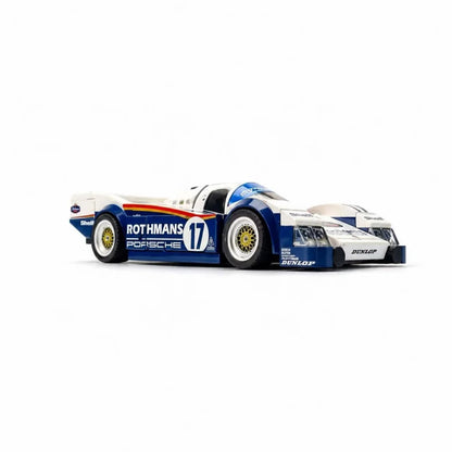 Trilumity Building Block Set: 1:24 Porsche 962C, A Legendary Racing Car of the 1980s | Rothmans Classic Blue and White Livery