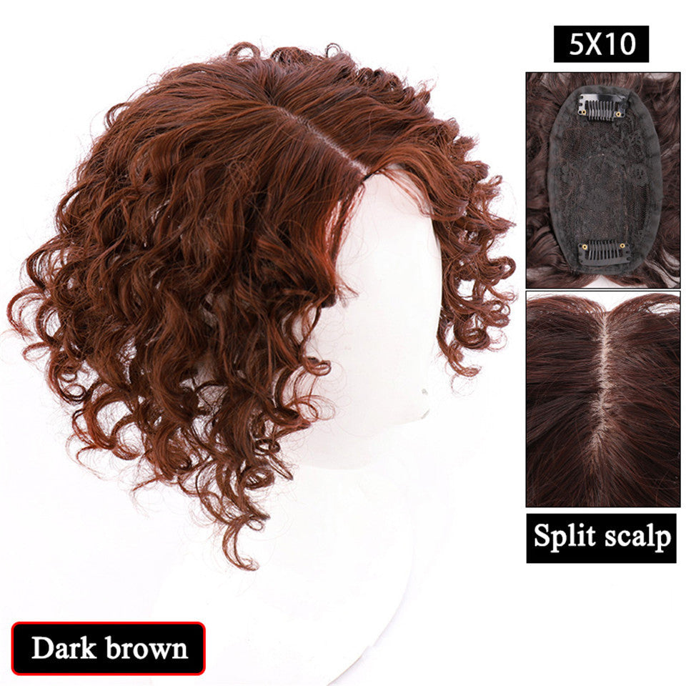Trilumity Curly Wig in Natural Black, side profile