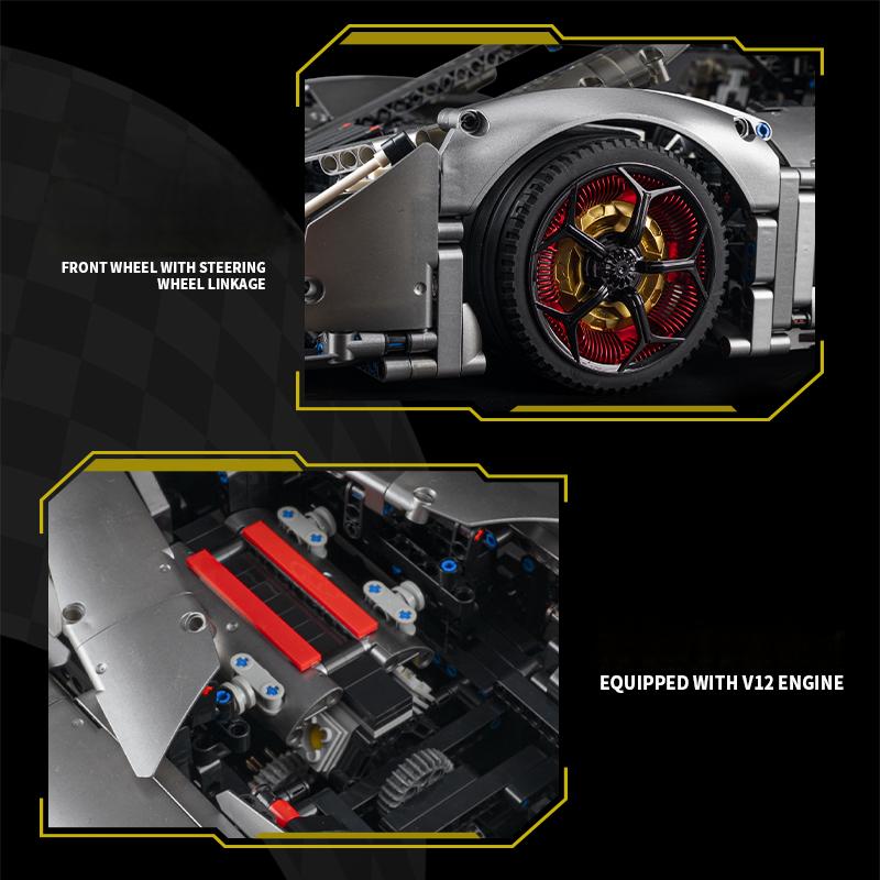 Trilumity Building Block Set: 1: 8 Lamborghini Terzo Millennio (3358-Piece)