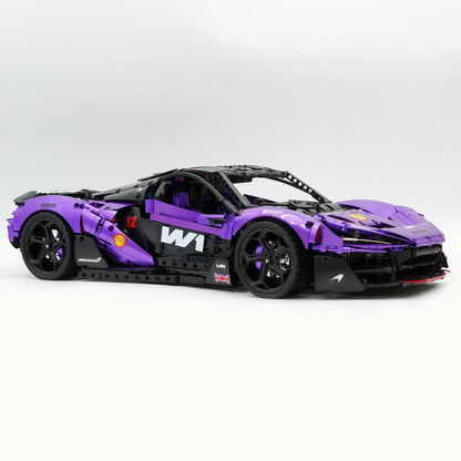 Trilumity Motorized Building Block Set: 1:8 The Ultimate British Woking Hypercar | Pearlescent Purple Custom Edition | Shipped in Original Gift Box