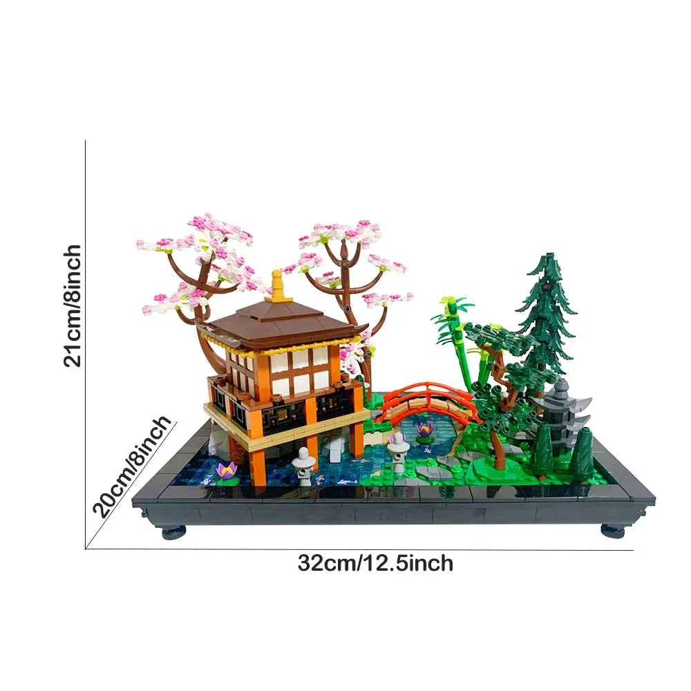 MOC Building Block Set: Tranquil Garden, Model 4488