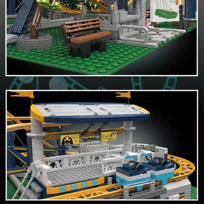 Mould King Building Block Set: Motorized Fairground Roller Coaster, Model K 11012