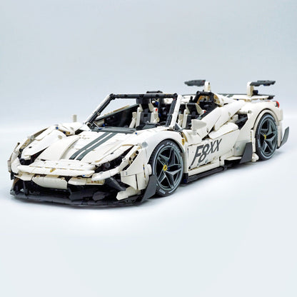 Trilumity Building Block Set: 1:8 The Ultimate Turbo V8 GT Convertible, White Goddess Custom Edition (3781-Piece)