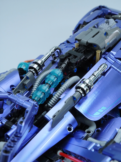 Trilumity Building Block Set: 1: 10 Apollo X1 Modified Version with Remote Control, Drift, Color Light Wheels, Jet Propulsion, Armor Explosion Mode