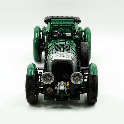 Trilumity Motorized Building Block Set: 1:8 Bentley Blower Junior | Vintage Aesthetic City Car Set (3918+-Piece)