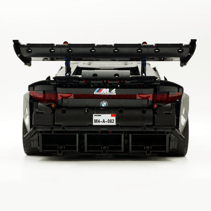 Trilumity Building Block Set: 1: 8 BMW M4 GT3 Building Set, Custom Barrel Matte Black Paint, The Ultimate Collectible (4556Piece)