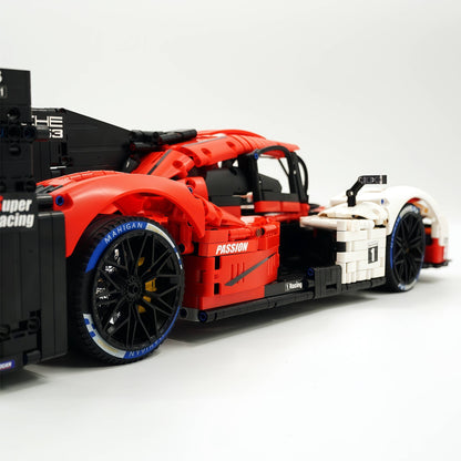 Trilumity Building Block Set: 1: 8 Porsche 963 Racing Car, Iconic Design and Authentic Details (3460-Piece)