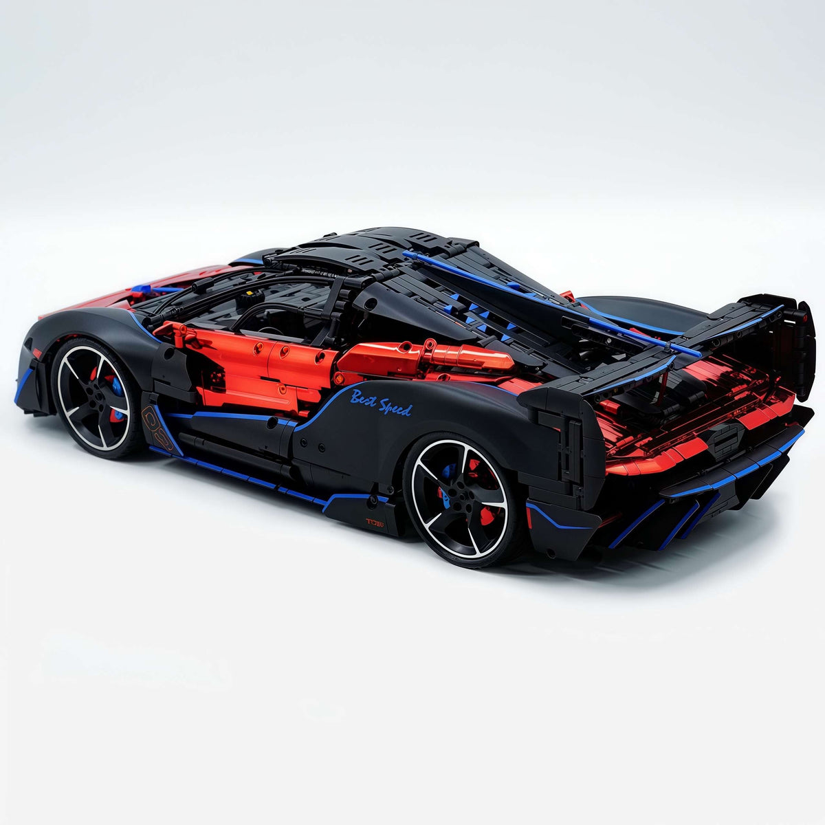 Trilumity Motorized Building Block Set: 1: 8 Woking Hypercar Track Focus, Aerodynamic Brilliance, Mirror Customized Edition (3862-Piece)