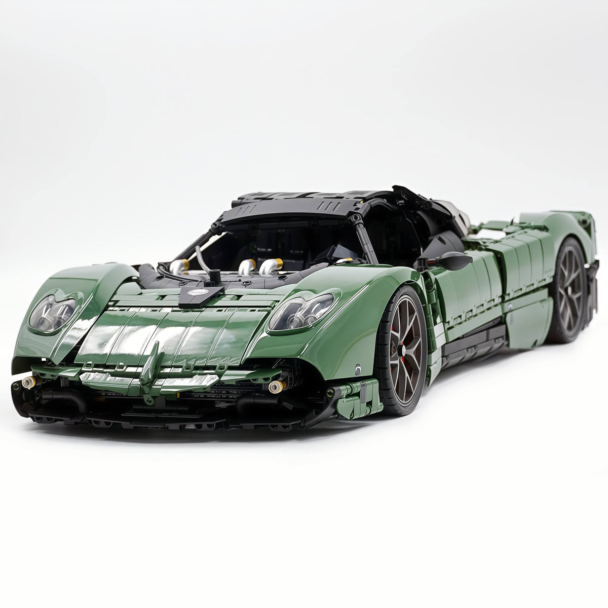 Trilumity Building Block Set: 1:8 Pagani Utopia Custom Avocado Green Paint – The Ultimate V12 Italian Hypercar (4688-Piece)